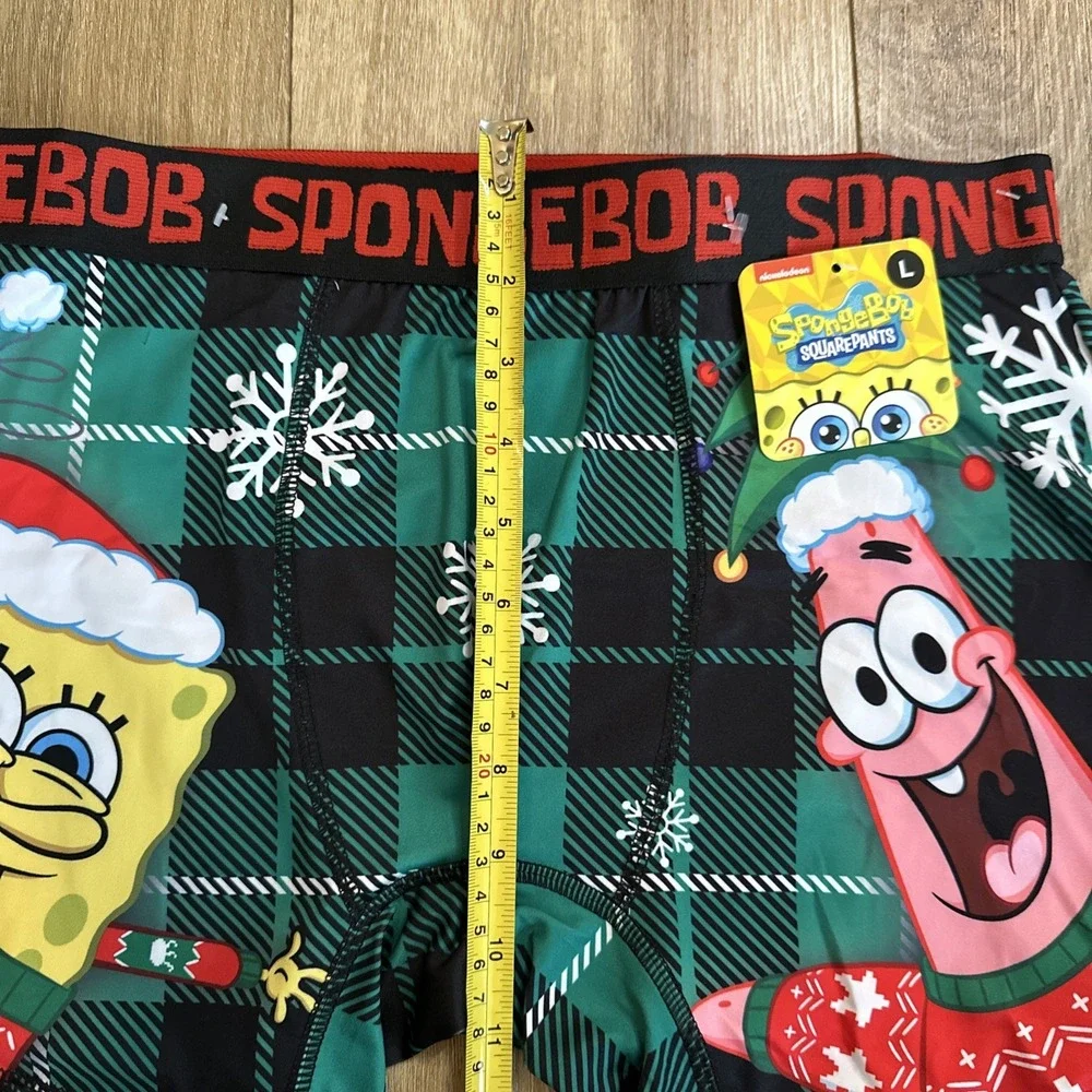 SpongeBob Squidward Men's Holiday Festive Boxer Briefs Large‎ NEW Stretch
